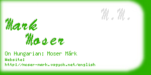 mark moser business card