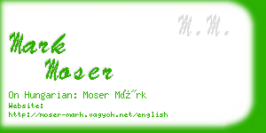 mark moser business card